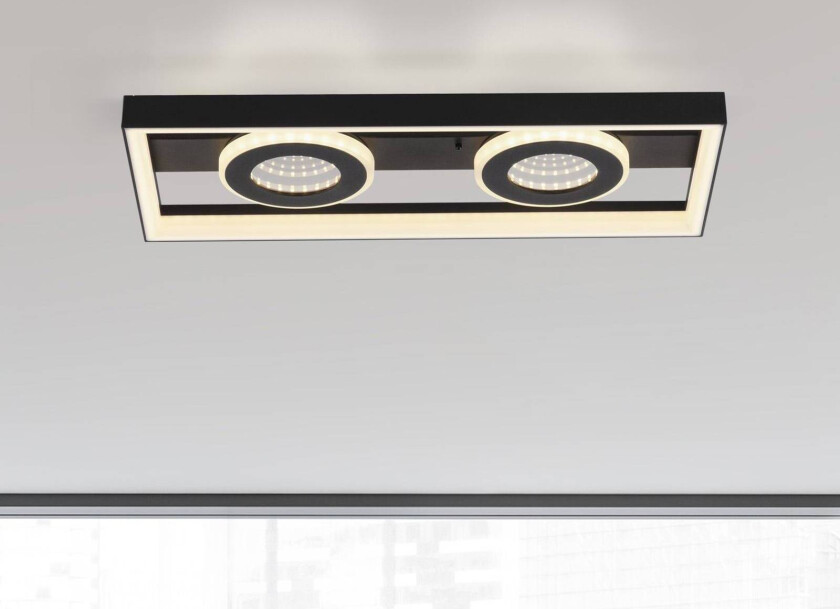 Paul Neuhaus taklampe Traforo, lengde 45 cm, svart