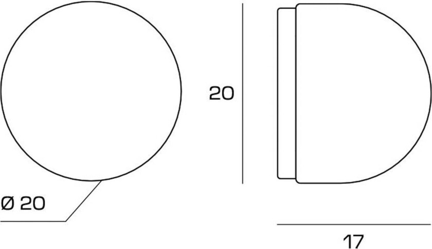 Domu taklampe, Ø 20 cm, bronse/hvit, glass, GX53