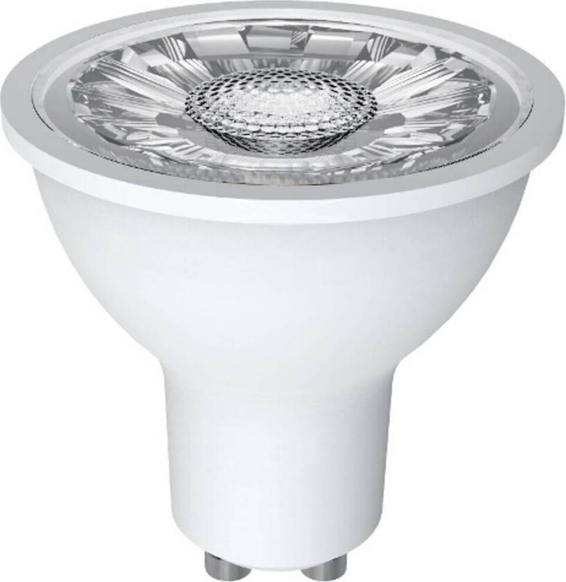 LED-reflektorpære GU10 4,5 W 2 700 K klar, 2-pakning