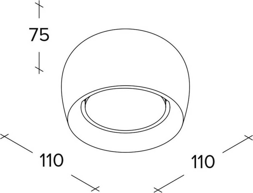 Mysia taklampe, hvit, gips, Ø 11 cm, GX53