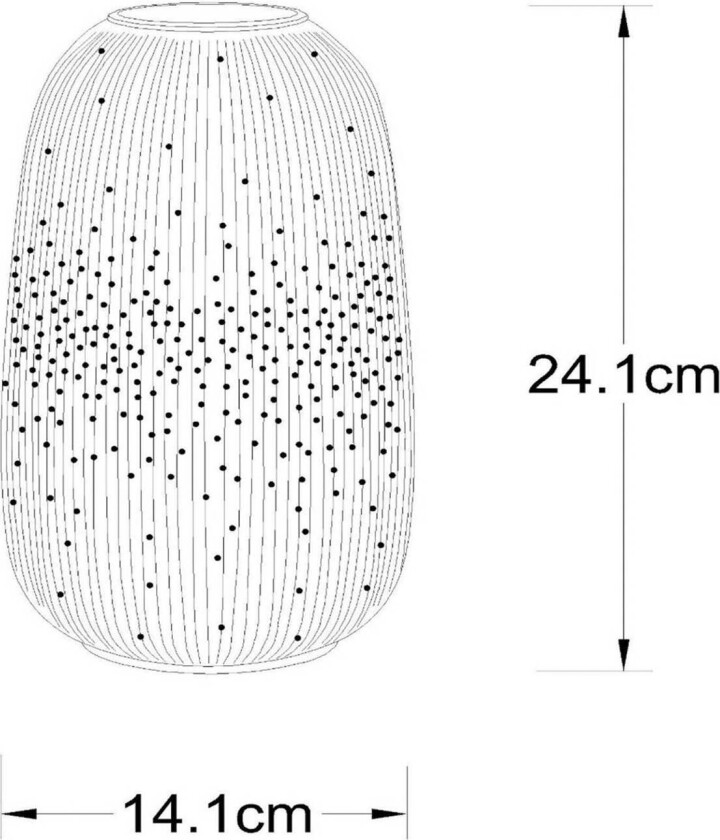 Flores bordlampe, Ø 14,1 cm, porselen, hvit, E14