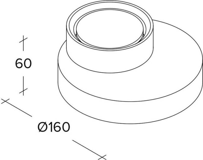 Demetra taklampe, Ø 16 cm, hvit, gips, GX53