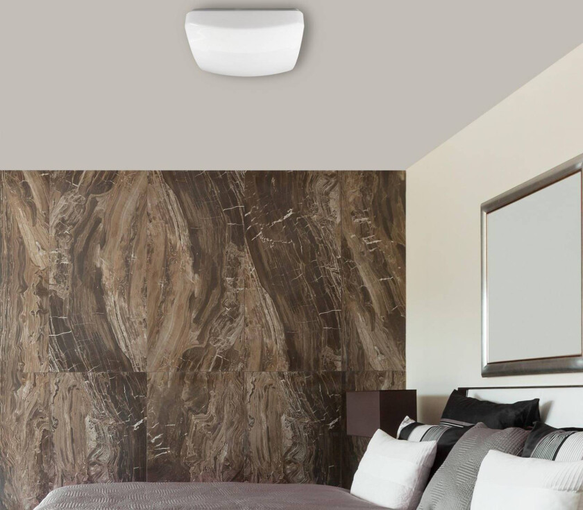 Reva 30 Square taklampe, hvit, plast, stål