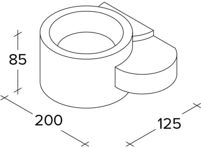 Chio vegglampe, 20 cm bred, hvit, gips, GX53