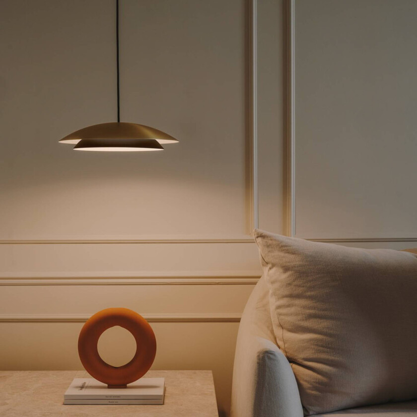 LED hengelampe Noway Small, dimbar, CCT, gull matt