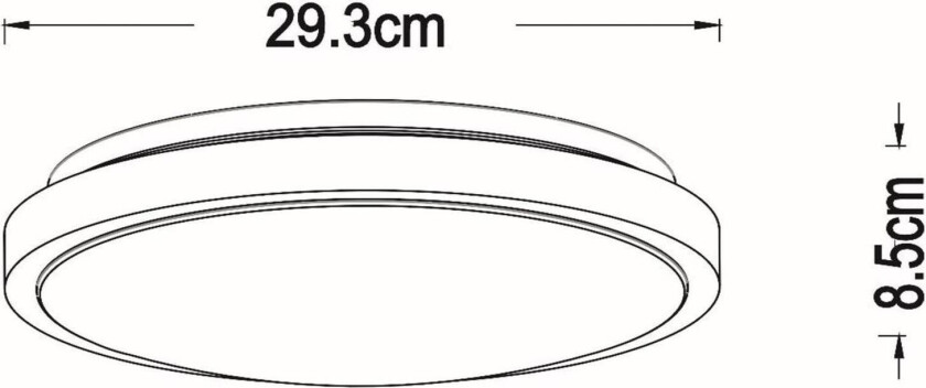 Dasher LED taklampe, svart, Ø 29,3 cm, 2700 K, IP44