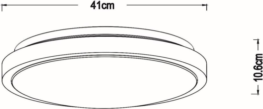 Dasher LED taklampe, svart, Ø 41 cm, 2700 K, IP44