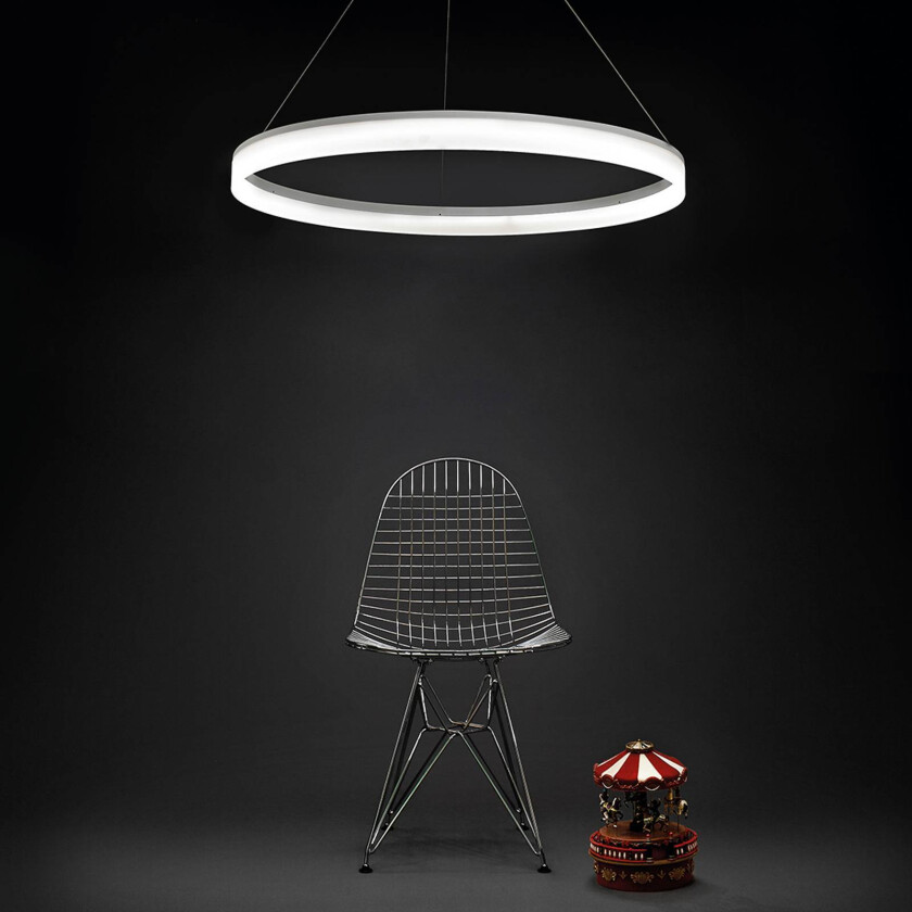 hengelampe CIRC Round, Ø 100 cm, hvit, aluminium