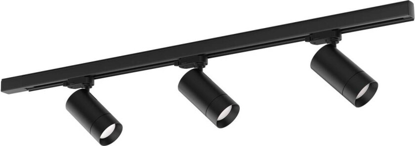 LED-skinnesystem Moove, svart, 3-lys