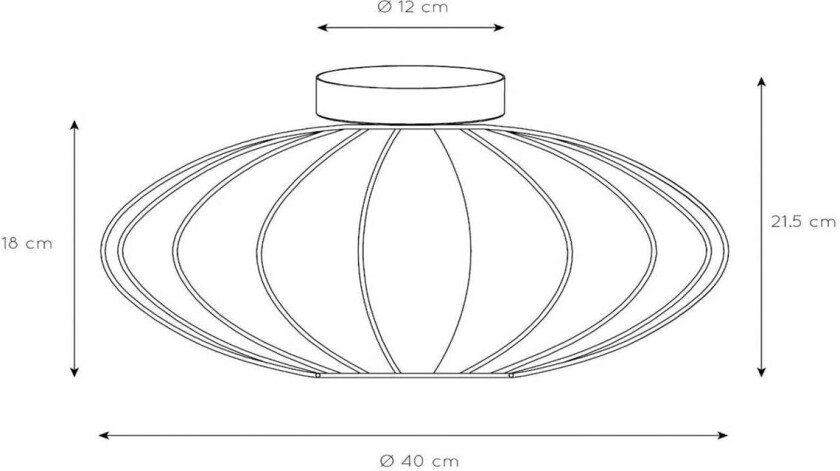 Corina taklampe, kremfarget, Ø 40 cm, E27