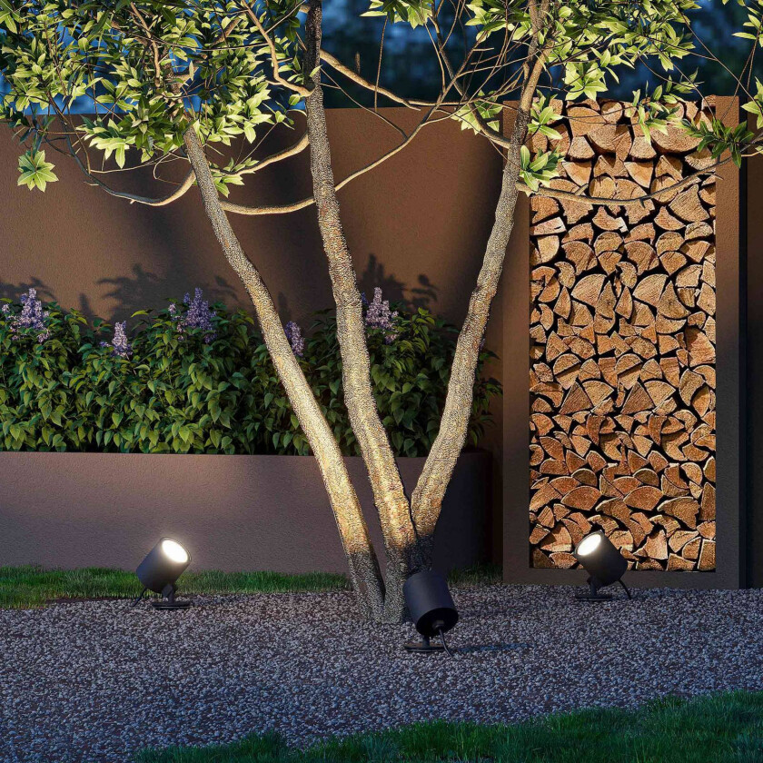 utendørs spot Foris Round F, antrasitt