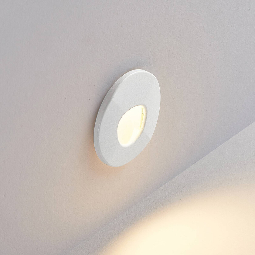 LED innbyggingslampe Wall 68R Sina IP44 RD, hvit, CCT