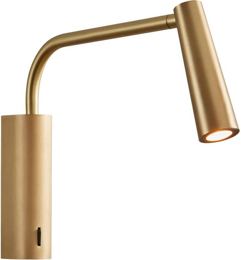 LED-vegglampe Gama Extend, gullfarget matt, aluminium