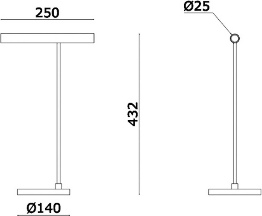 LED-bordlampe Meyjo T, svart/kaffebrun, aluminium