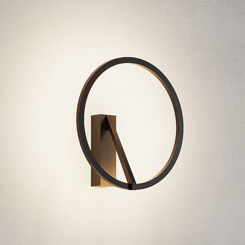 LED-vegglampe Melli SD, svart, aluminium, Ø 33 cm