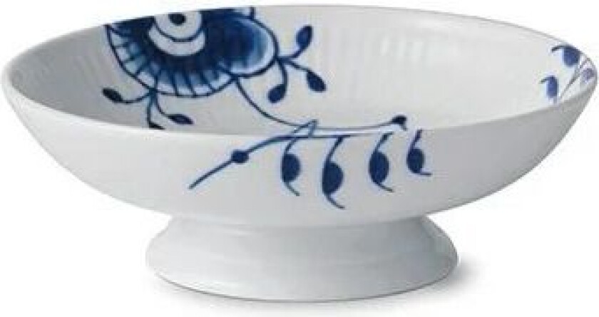 Blue Fluted Mega bolle på fot 17 cm