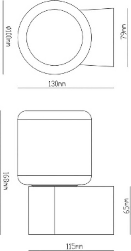 Lanu Flat utendørs vegglampe, krom, aluminium/glass