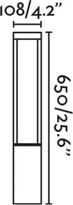 Agra LED-gatelampe, brun, aluminium, høyde 65 cm