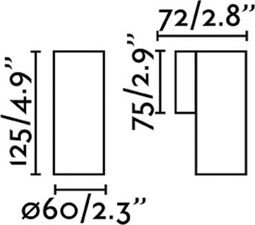 Veggspot Stan, hvit, aluminium, Ø 6 cm