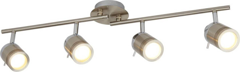 Samson downlight, sølvfarget, metall, 4 lyskilder, IP44