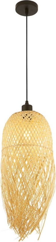 Bali hengelampe, Ø 20 cm, bambus, lyst tre, E27