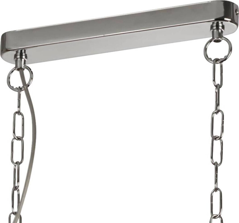 Pyramide hengelampe, krom, glass, 3 lyskilder, 95 cm, E27