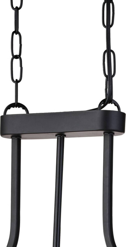 Victoria hengelampe, svart, krystallglass, 78 cm, E27