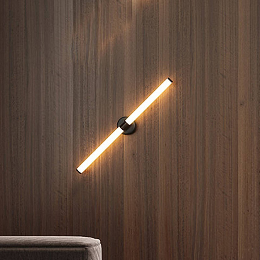 LED-vegglampe Axis, gullfarget, høyde 63 cm