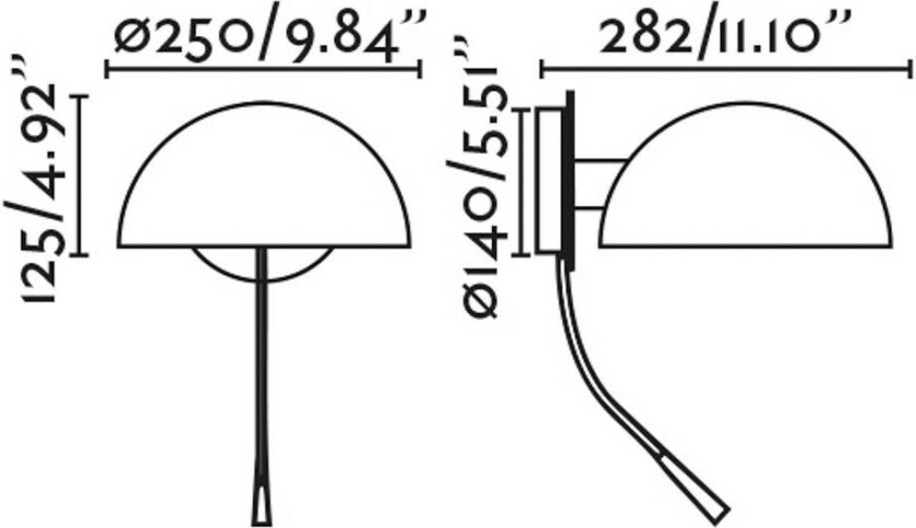 Dominica vegglampe, LED-leselampe, matt svart, stål