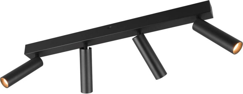 Ambala LED downlight, 4 lyskilder, svart, metall, CCT, dimbar