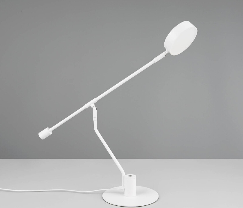 Manduro LED-skrivebordslampe, hvit, metall, CCT, dimmer