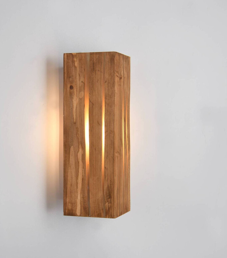 Karuni vegglampe, natur, tre, metall, E14
