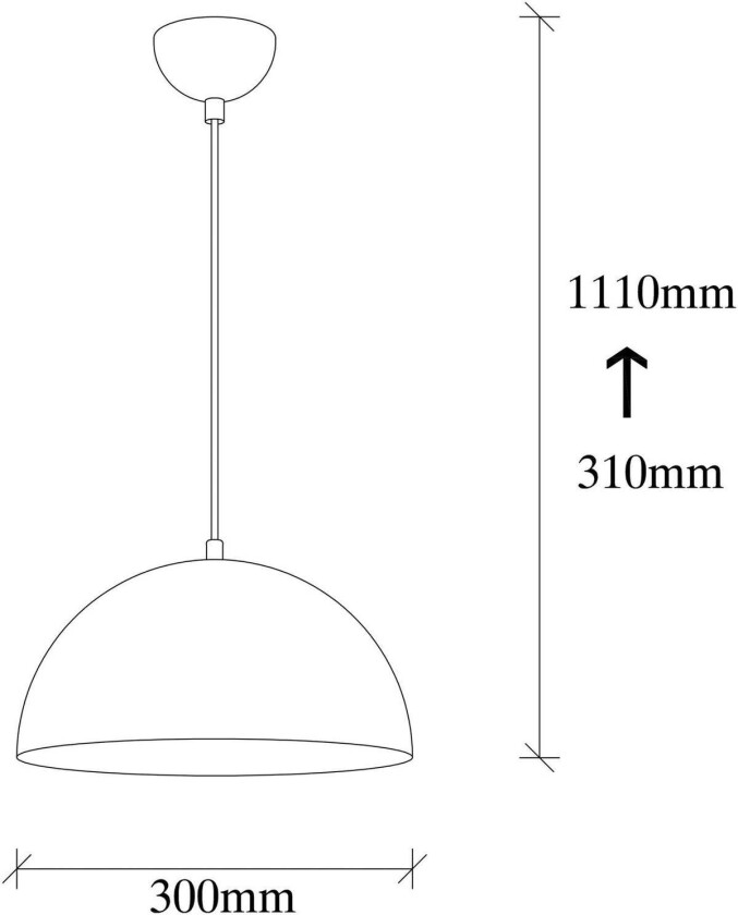 Berceste 231-S hengelampe, sølvfarget, metall, Ø 30 cm