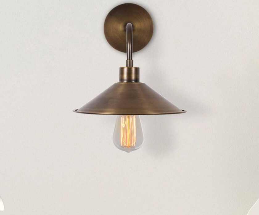 Vegglampe Berceste N-664, gull antikk, jern, Ø 24 cm