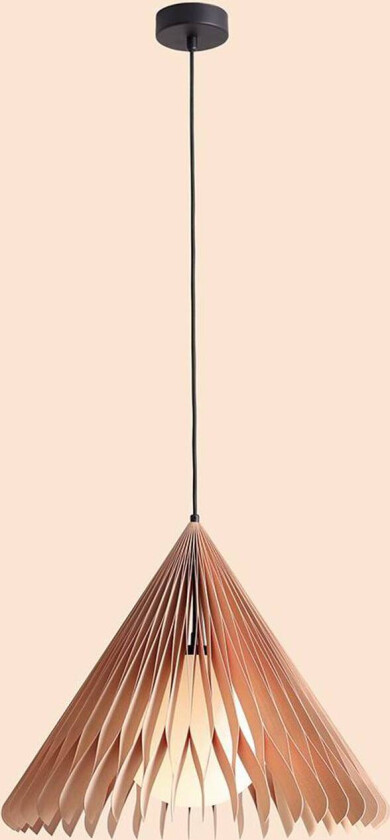 Hengelampe Nature Sun glass XL, spiss kjegle, Ø 48 cm, tre