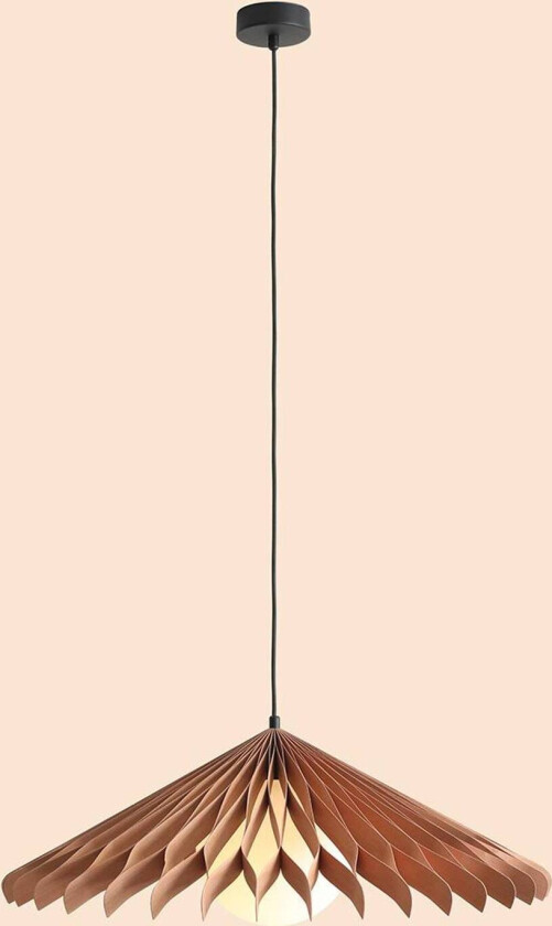 Hengelampe Nature Sun glass XL, flat kjegle, Ø 69 cm, tre