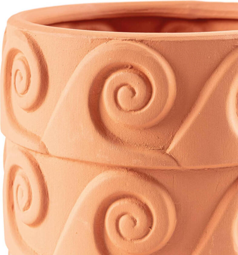 SELETTI Vase Magna Graecia Onda, underkop, terrakotta