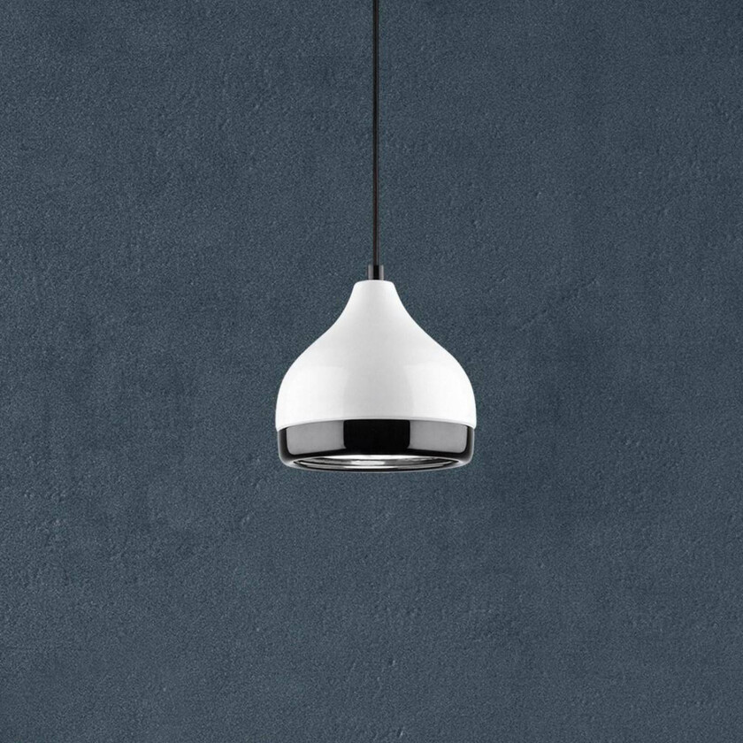 Yildo 6868 hengelampe, hvit/svart, metall, 1 lyskilde