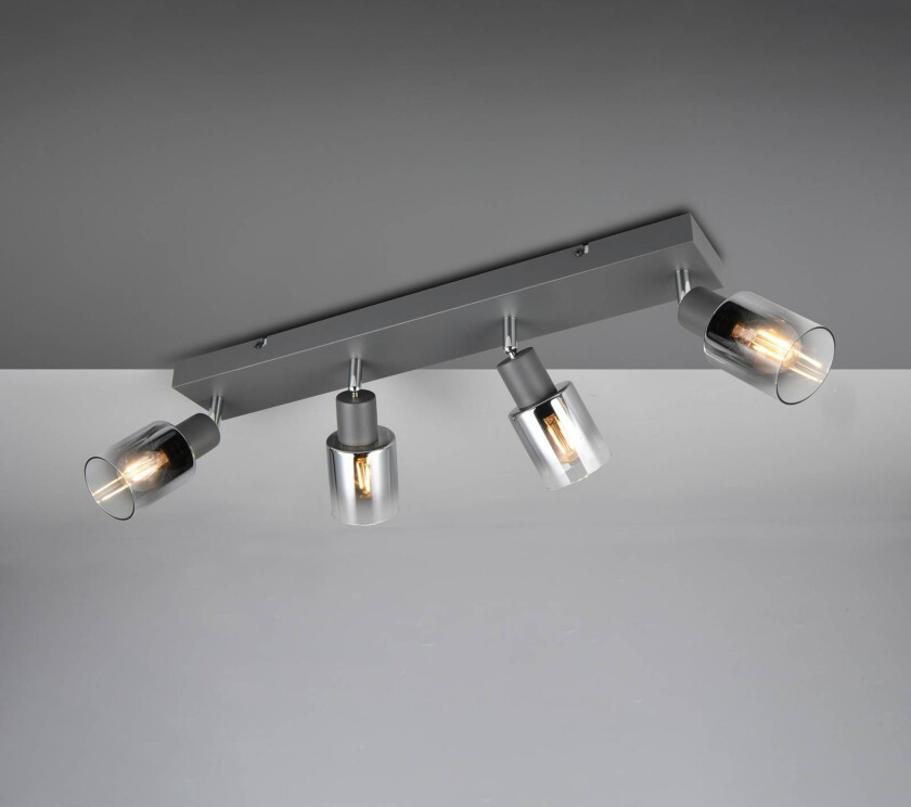 Cadiz downlight, 4 lyskilder, E14, antrasitt