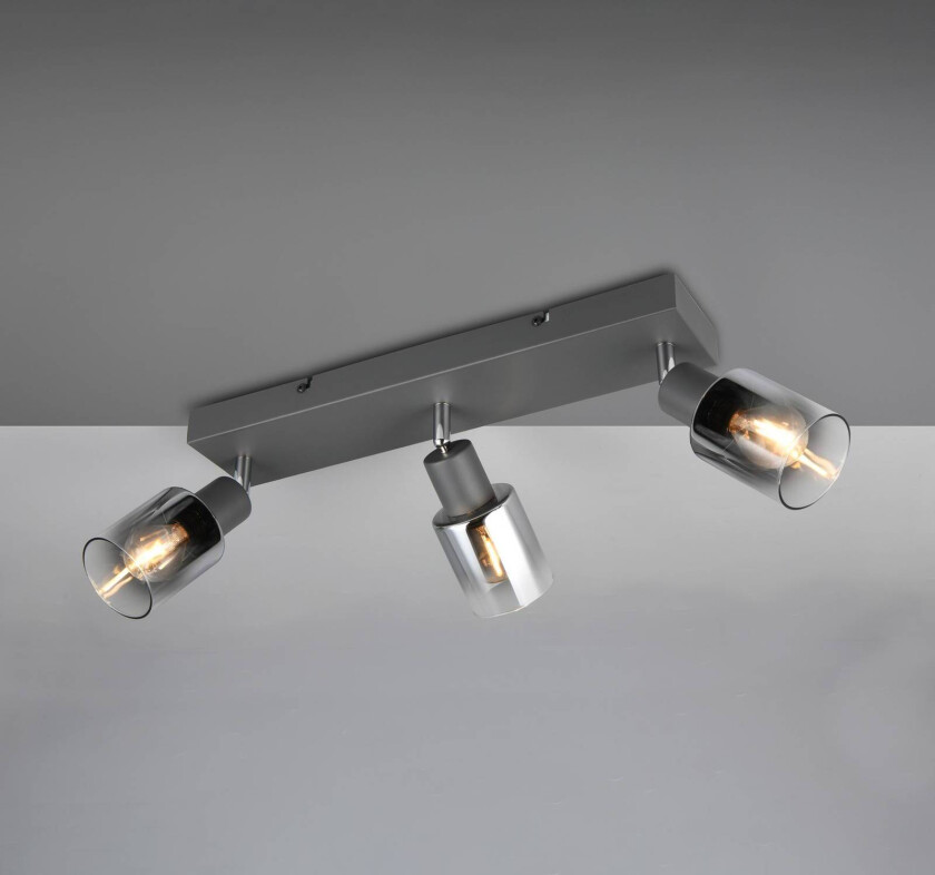 Cadiz downlight, 3 lyskilder, E14, antrasitt