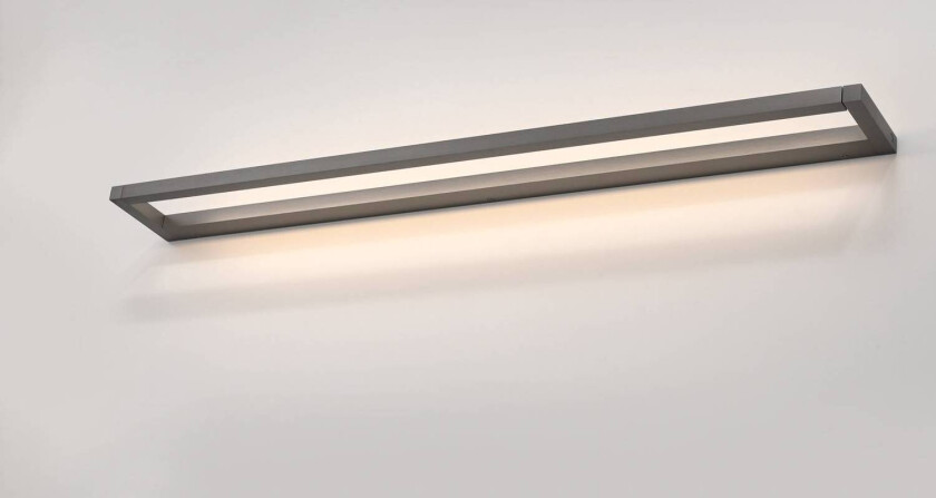 PURE LED-vegglampe Puro, grå Bredde 100 cm Aluminium dimmer