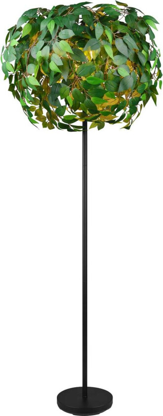Leavy gulvlampe, svart/grønn, høyde 180 cm, 3 lyskilder