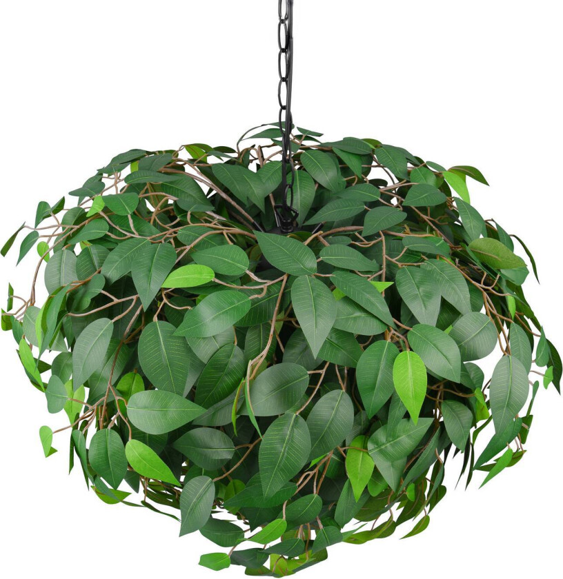 Leavy hengelampe, svart/grønn, Ø 70 cm, 4 lyskilder, E14