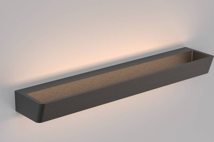 Altea LED-vegglampe, bredde 50 cm, svart, opp/ned, aluminium