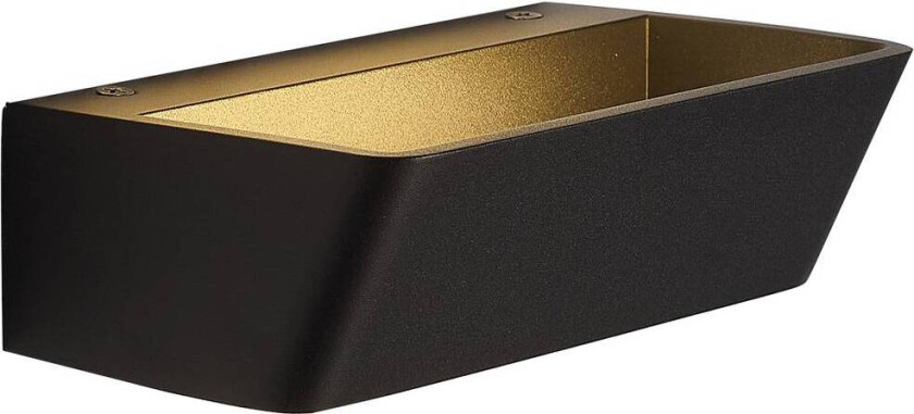 Altea LED-vegglampe, bredde 16 cm, svart, opp/ned, aluminium