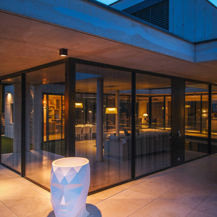 taklampe S-Cube, antracitt, aluminium, lengde 9,5 cm