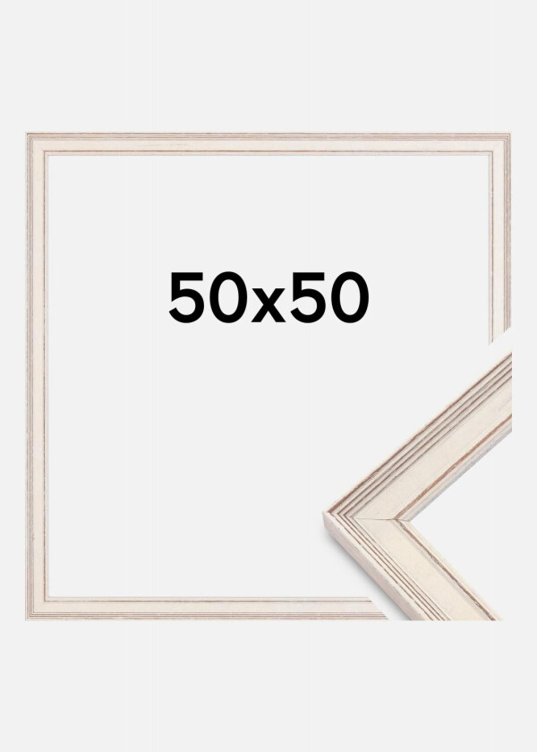 Ramme Shabby Chic Hvit 50x50 Cm