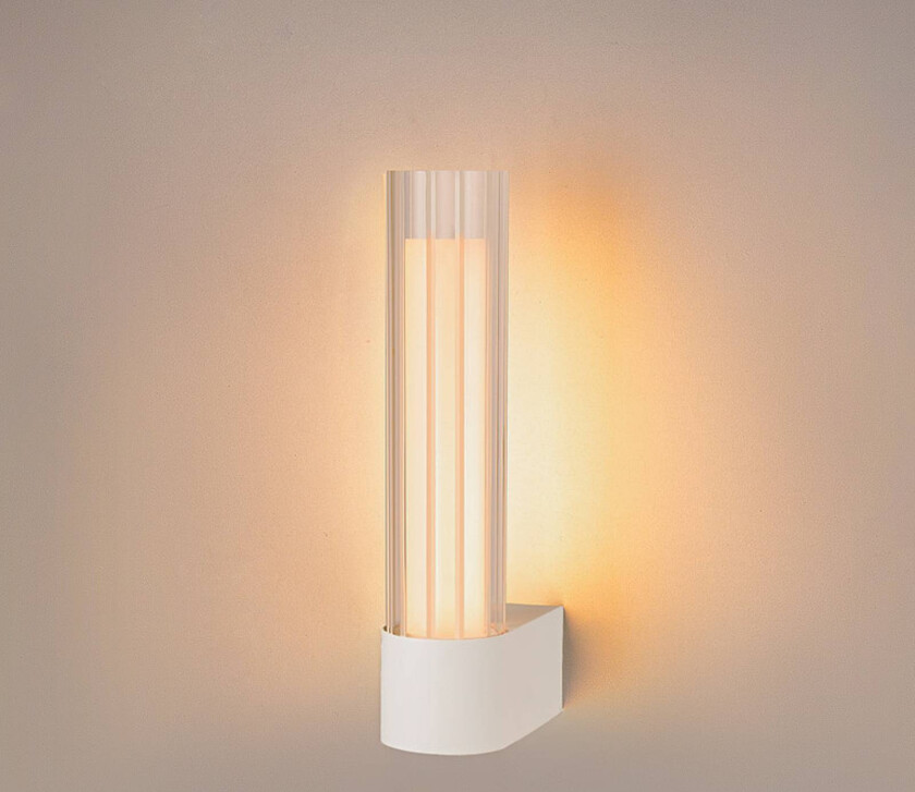 vegglampe til bad Lygant enkel, hvit, aluminium