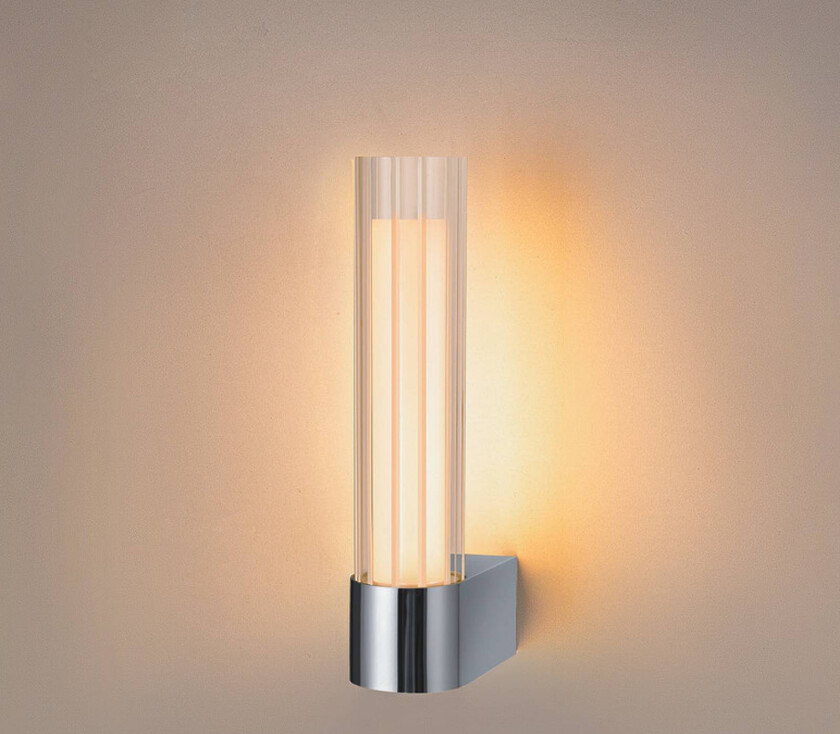 vegglampe til bad Lygant enkel, krom, aluminium