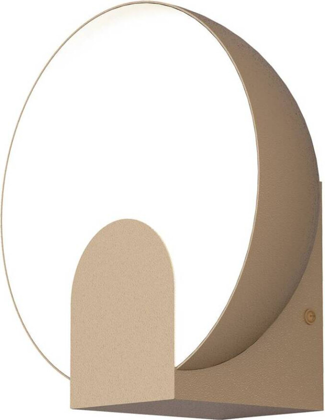 Óculo LED-vegglampe, gullfarget, metall, indirekte lys